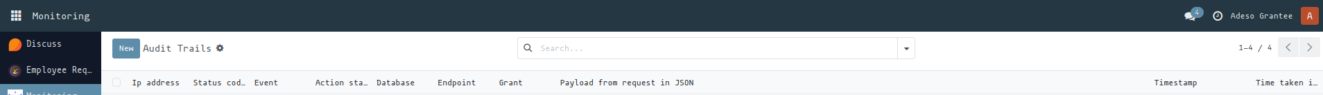 Audit Log List
