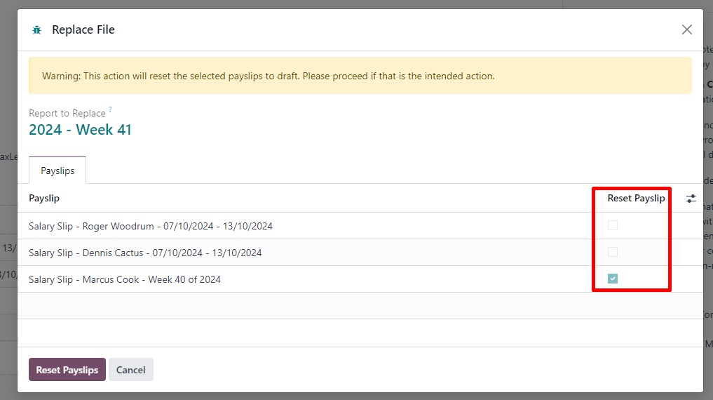 Replace file button.